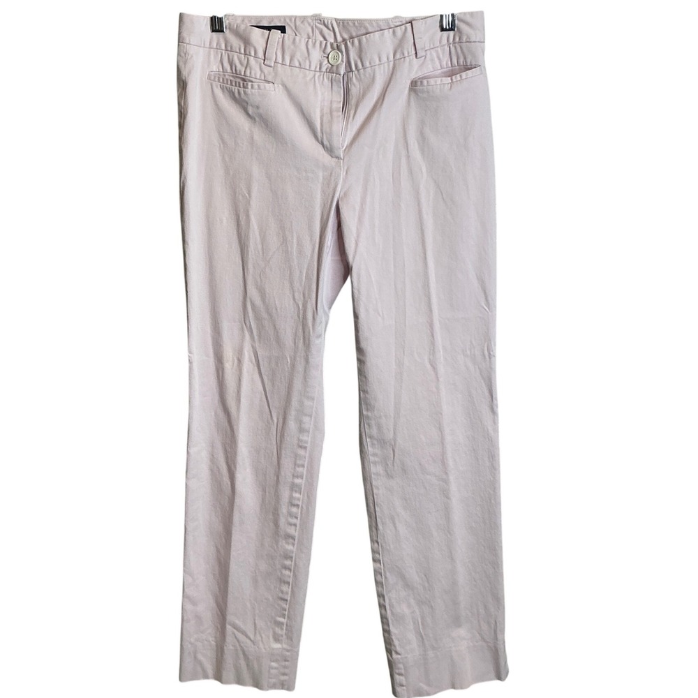 Brooks Brothers Women's Natalie Fit Ankle Pants Size 6 Pink Cotton Blend Casuall